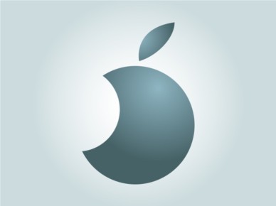 Circle Apple Logo creative vector