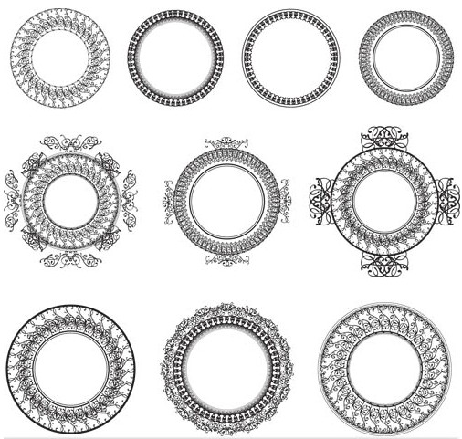 Circle Ornament Frames art vector