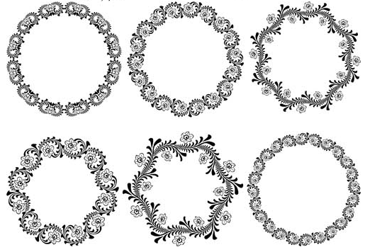 Circle Ornamental Frames 2 vector graphics