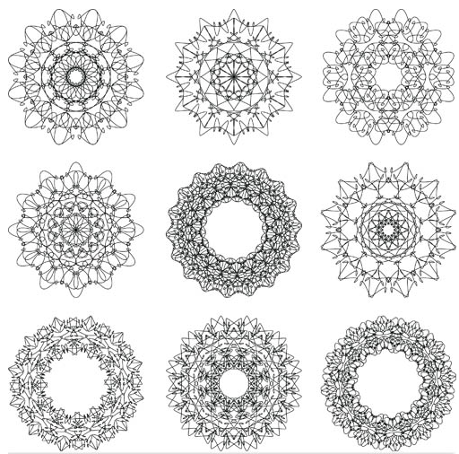 Circle Ornate Elements 6 Illustration vector