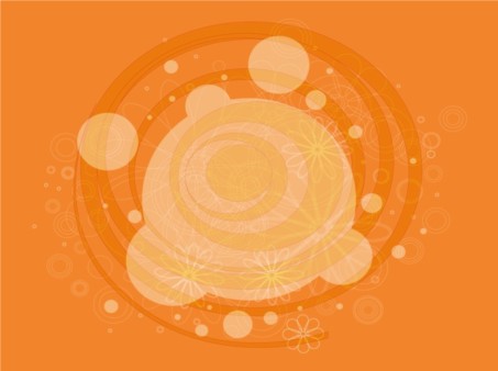 Circles And Flowers vector