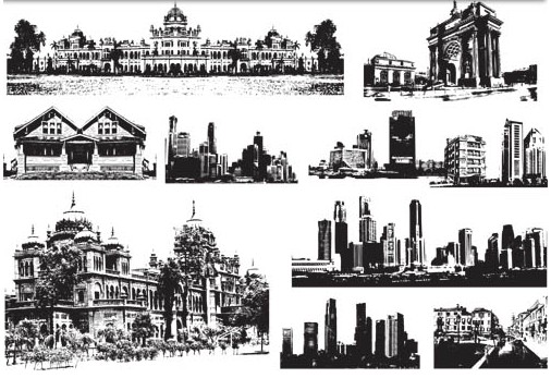 Cities world vector material