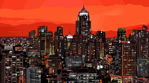 City background design 2 vector