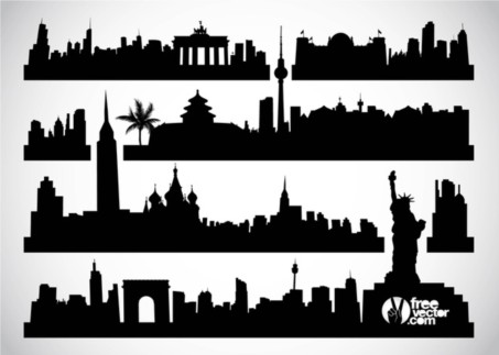 Cityscapes vector graphic