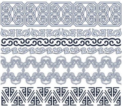 Classic traditional pattern lace 03 vectors