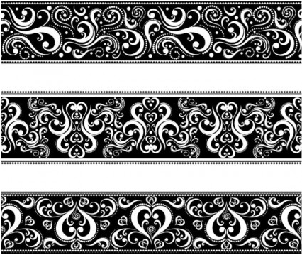 Classic traditional pattern lace 04 vectors
