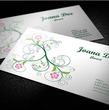Clean and elegant floral business card creative vector