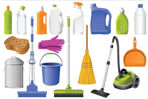 Cleaning Tools graphic vector material