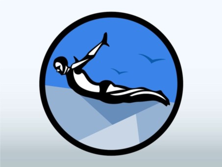 Cliff Diving Logo set vector