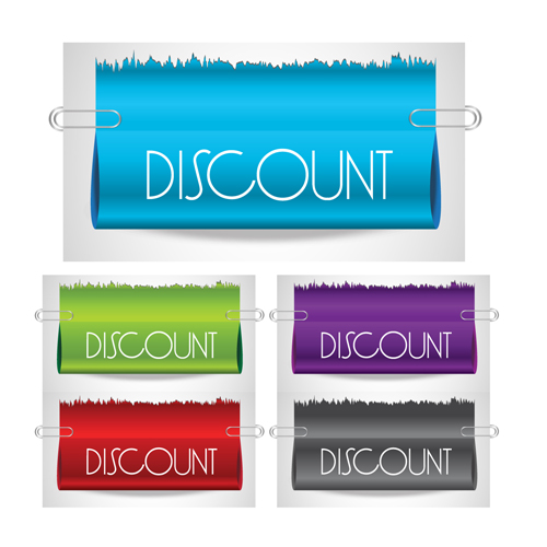 Clip and banner vectors material