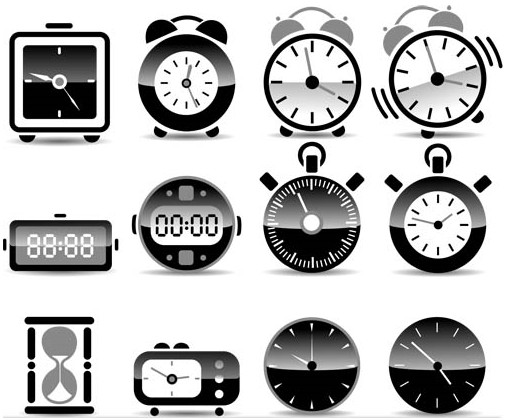 Clocks graphic vector