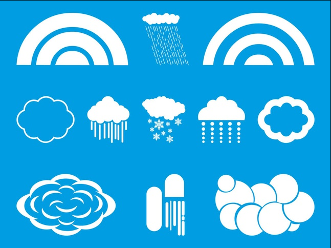 Clouds And Weather art vectors