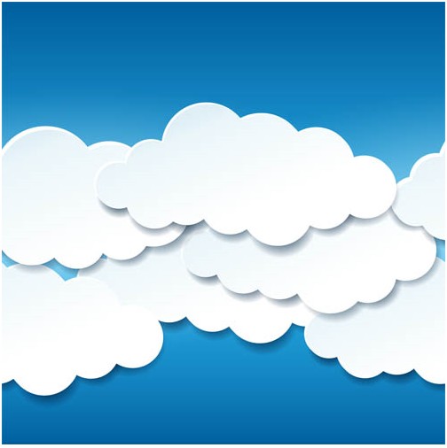 Clouds Backgrounds vector set