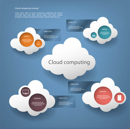 Clouds Infographic Backgrounds 2 Illustration vector