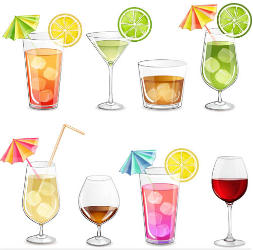 Cocktails graphic vector