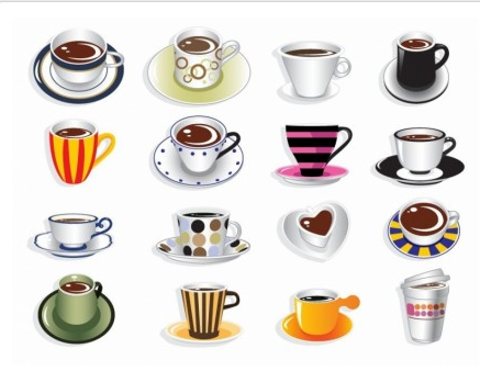 Coffee Cup Vector Set graphics