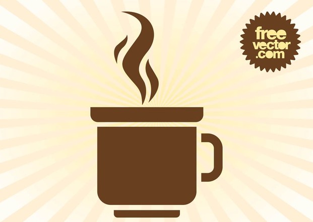 Coffee Mug Logo shiny vector