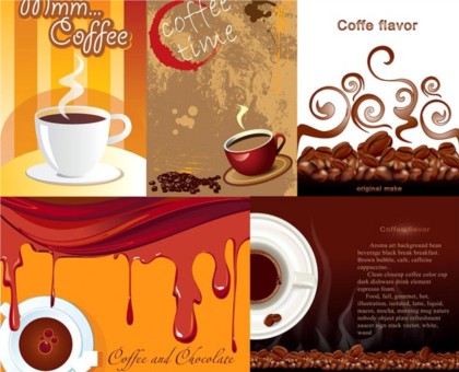 Coffee Poster design elements vector material