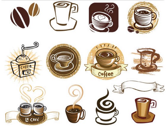 Coffee Style Elements Vector set