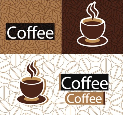 Coffee design elements background vector