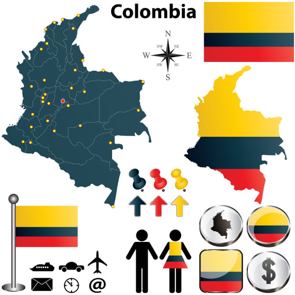 Colombielements vector