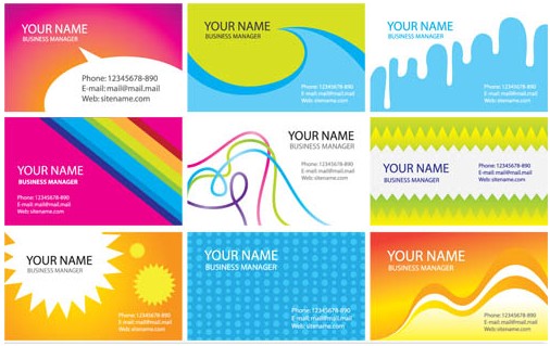 Color Cards vector material