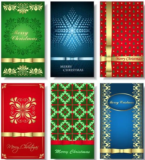 Color Christmas Cards vector
