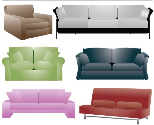 Color Couch free vector