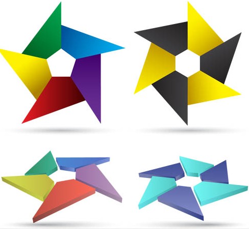 Color Geometric Logo creative vector