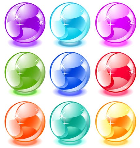 Color Glass Balls vector