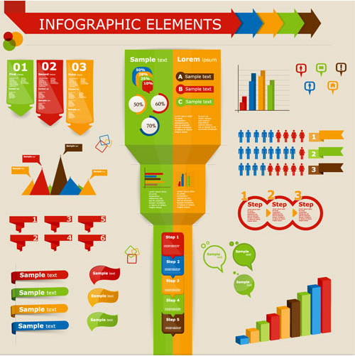 Color Infographics Elements art vector