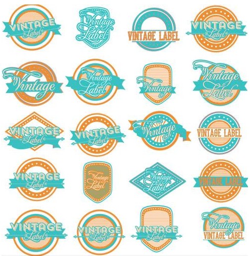 Color Labels free vector