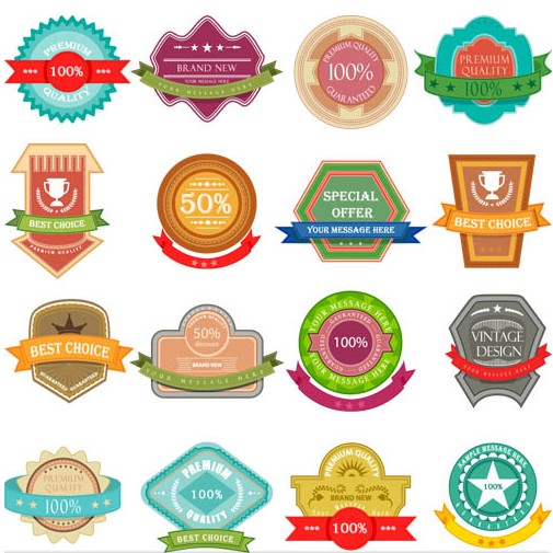 Color Labels graphic vector