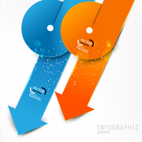 Color Numbered Infographics 2 vector