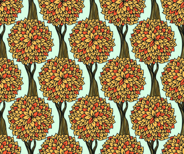 Color Plant Pattern shiny vector