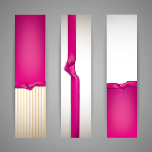 Color Ribbon and card 1 vector