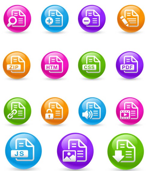 Color Round Icons art vector