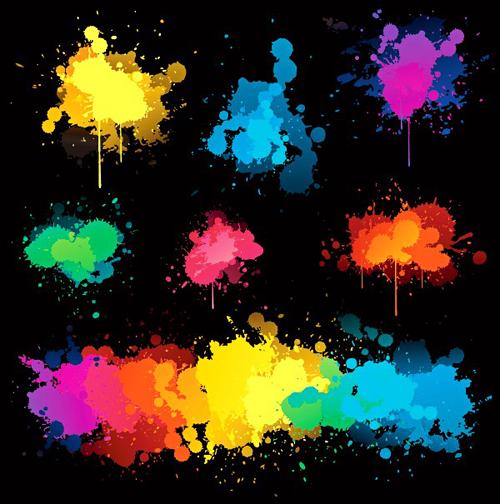Color Splash backgrounds vector