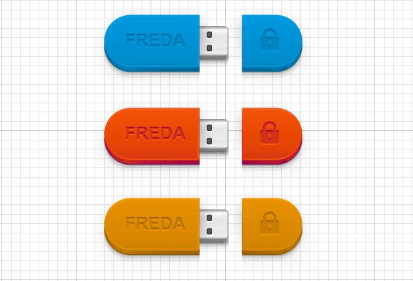 Color USB Disk vector material