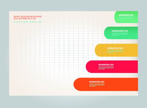 Color bar infographic background vector