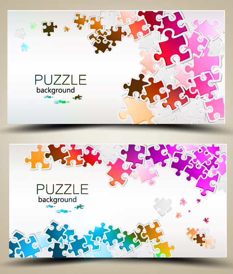 Color puzzle background 2 vector