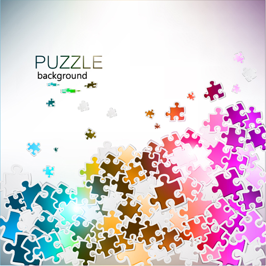 Color puzzle background 3 vector