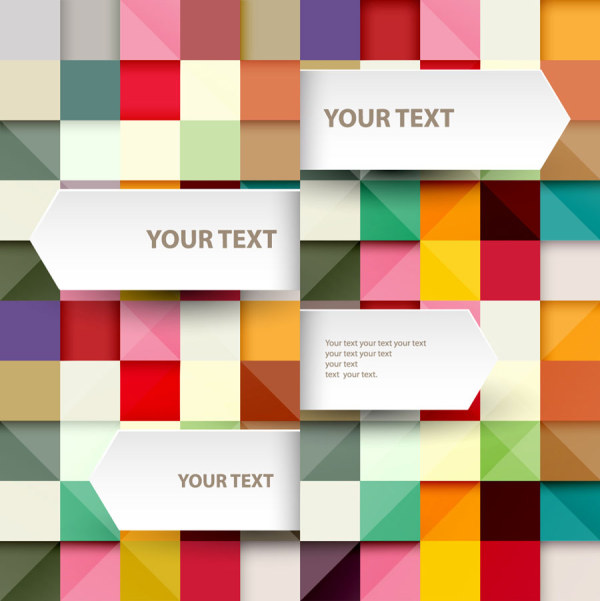 Color squares background 3 vector