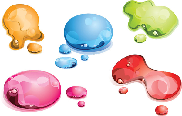 Color water drop vector