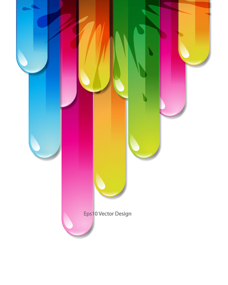 Colored Drop background vector graphics