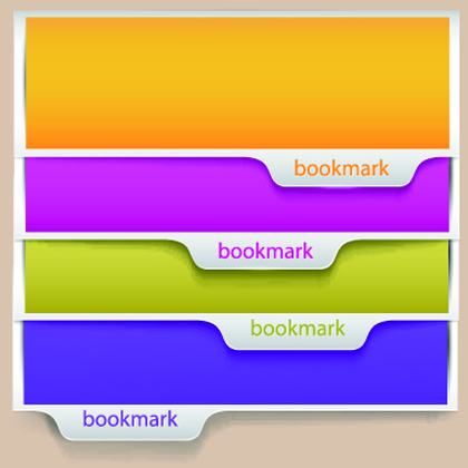 Colored bookmark vector