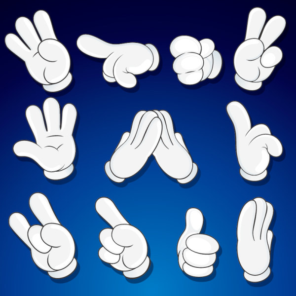 Colored hand 2 vector free download