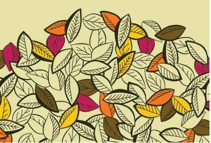 Colored leaves 2 vector