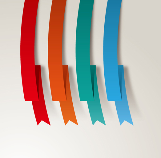 Colored paper strip vector