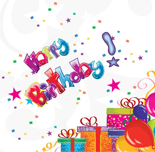 Colorful Birthday background vector